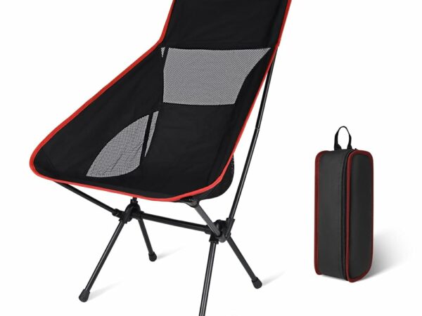 CHAISE PLIABLE NOIR ET GRIS